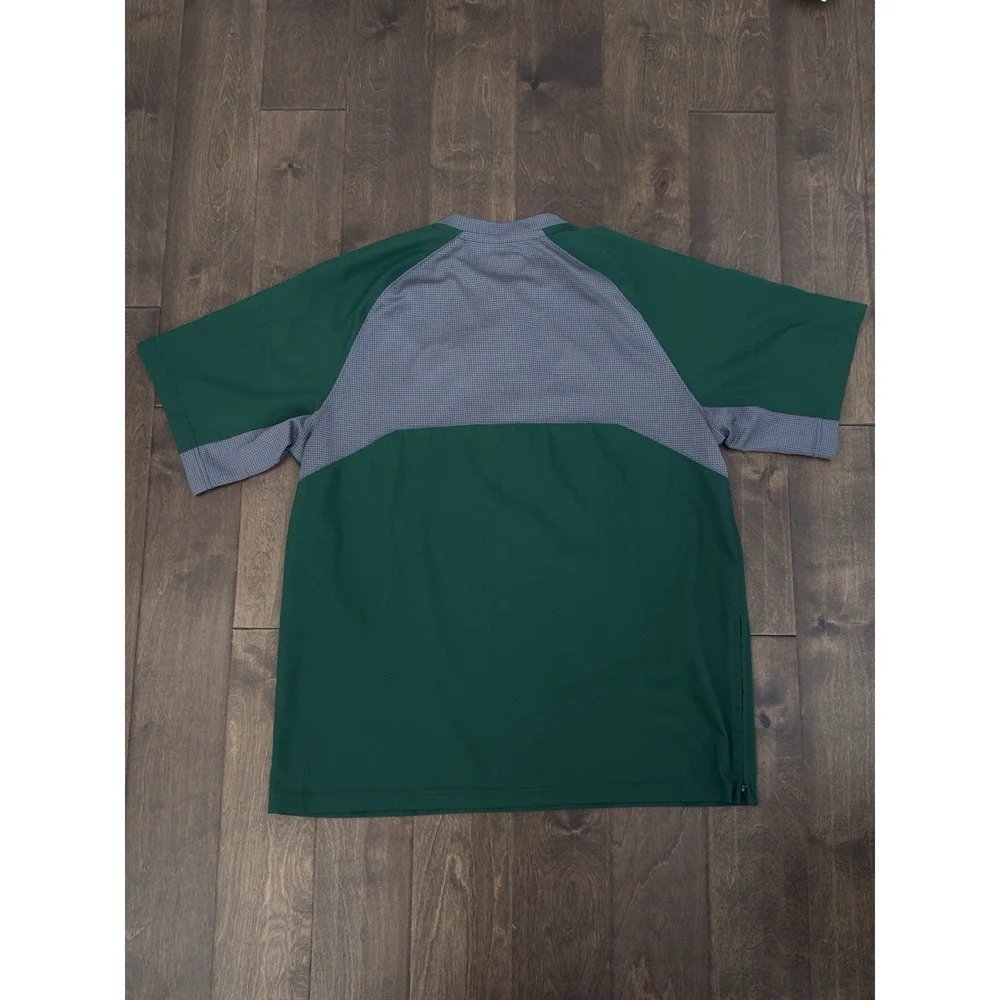 Adidas Baseball Windbreaker Jacket Mens XL Green Quarter Zip Greenbrier Softball